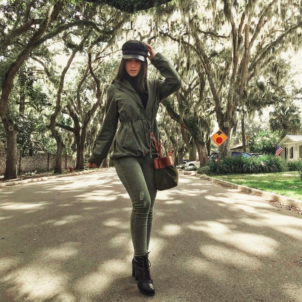 Army Green Skinny Jeans | Ripped Jeans